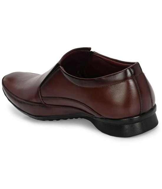 Bucik Brown Mens Slip On Formal Shoes - None