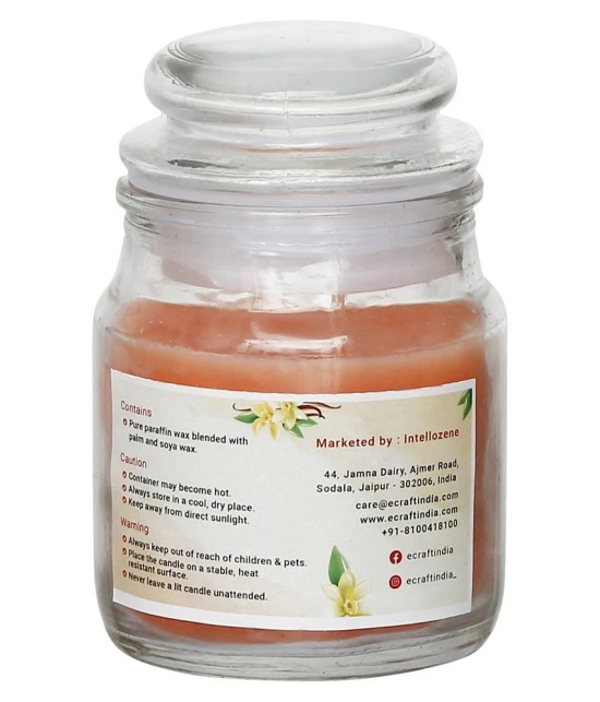 eCraftIndia Vanilla Votive Jar Candle Scented - Pack of 1