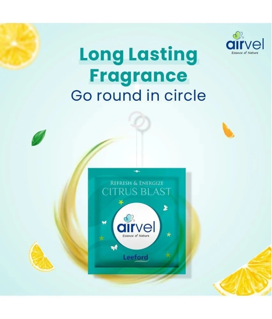 Airvel Citrus Blast Air Freshener Pouches For Amazing Fragrance For Bathroom- Pack of 1 (6Pcs)