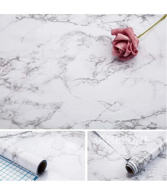 SRL Kitchen Product - WHITE MARBLE PAPER (60 X 200) Wallpaper ( 60 x 200 ) cm ( Pack of 1 )