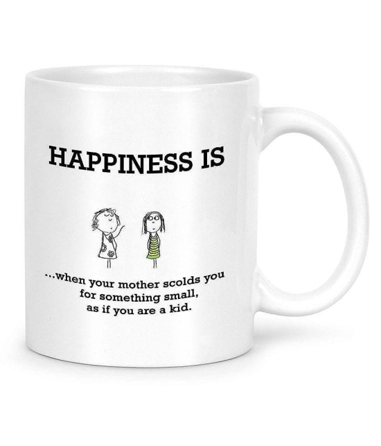 Idream Quote Printed Ceramic Coffee Mug 1 Pcs 330 mL - White