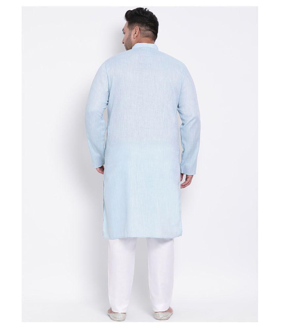 Hangup Green Linen Kurta Pyjama Set - None