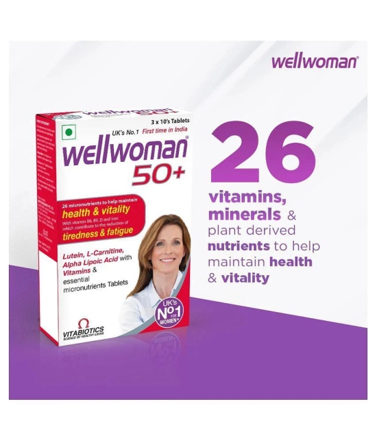 Wellwoman 50+ multivitamin health supplements for women- 30 tablets health supplement 30 no.s Multivitamins Tablets