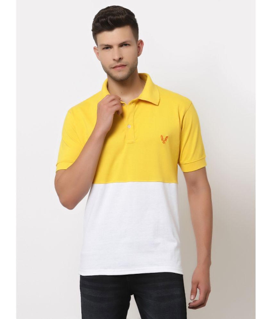 Uzarus - Yellow Cotton Blend Regular Fit Mens Polo T Shirt ( Pack of 1 ) - None