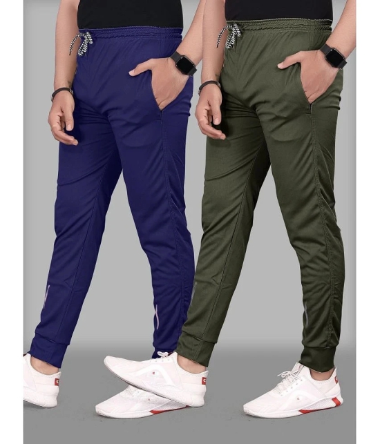 Gazal Fashions - Multicolor Polyester Mens Trackpants ( Pack of 2 ) - None