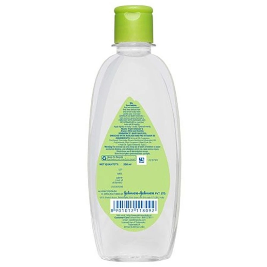 Johnsons Baby Hair Oil Avocado & Pro Vitamin BS, 200 ml