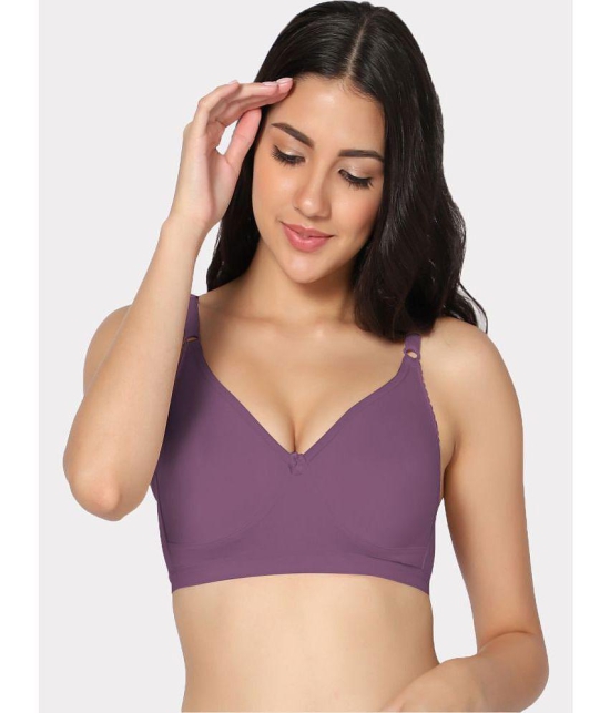 IN CARE LINGERIE - Wine Cotton Non Padded Womens T-Shirt Bra ( Pack of 1 ) - None