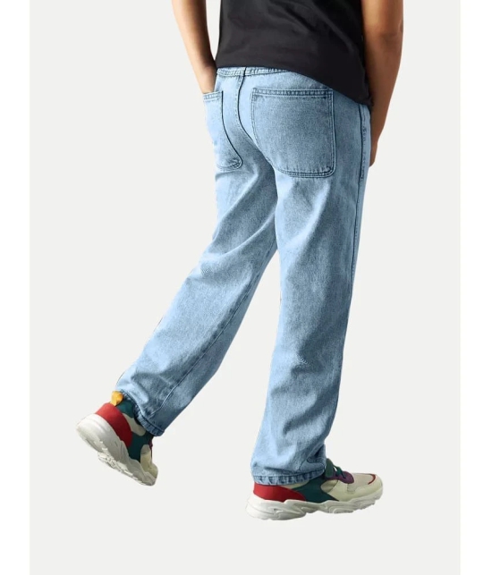 Boys Relaxed Fit Light Blue  Denim Pants - None