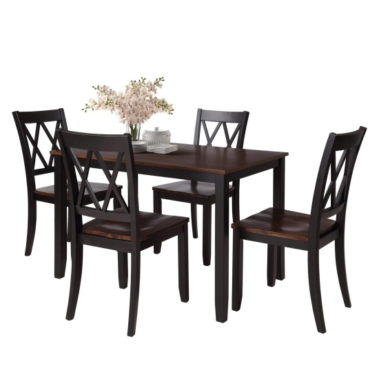 Classy 4 Seater Dining Table Set-Black