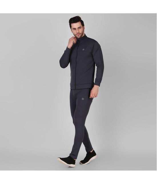 Diaz - Charcoal Polyester Relaxed Fit Mens Tracksuit ( Pack of 1 ) - L