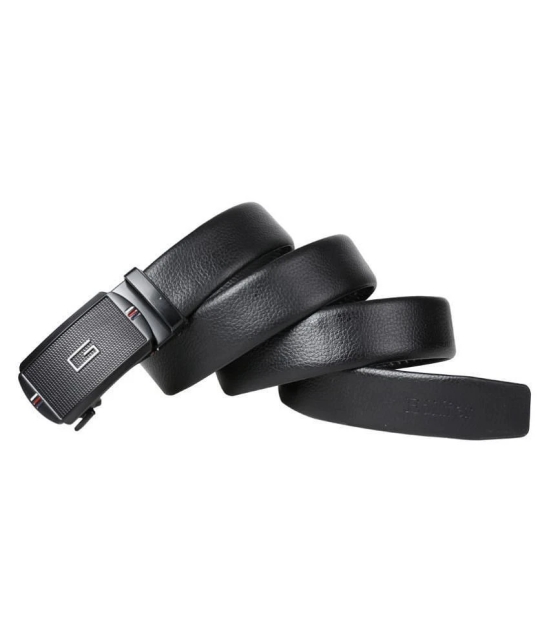 Edifier - Black Leather Mens Casual Belt ( Pack of 1 ) - Free Size