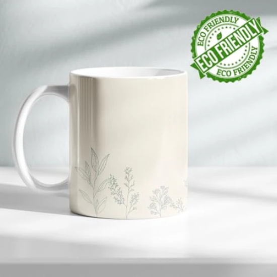 ForVano Beautiful Seamless Mug with Aesthetic Adorned with a Delicate Floral Design