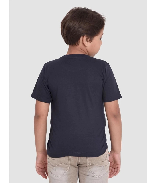 Neo Garments - Navy Blue Cotton Boys T-Shirt ( Pack of 1 ) - None