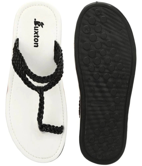 Buxton Black Mens Thong Flip Flop - None