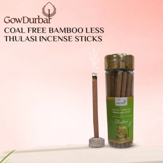 GOW DURBAR Thulasi – Rejuvenating Bamboo Less Incense (PACK OF 3)