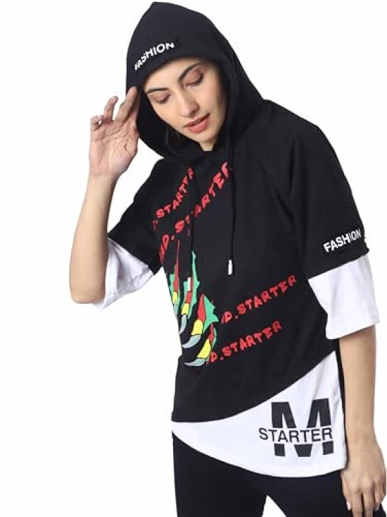 London Hills women oversized hoodies | drop shoulder hoodie for women | half sleeve oversized tshirt for women | printed oversized t shirts for women