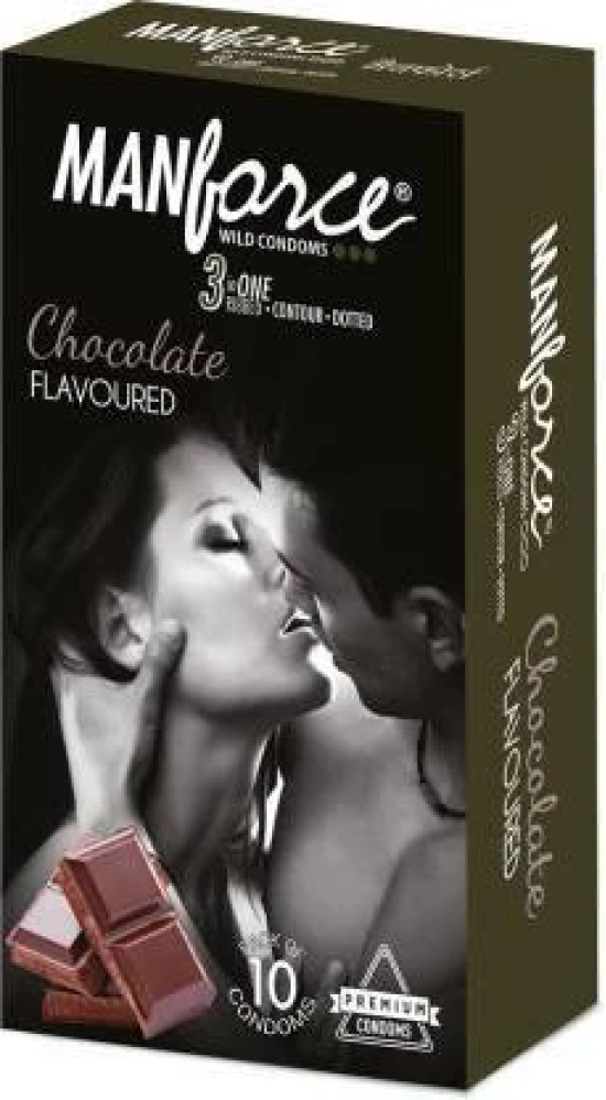 MANFORCE CONDOM CHOCOLATE FLAVOURED (1 SET  10S) Condom  (10 Sheets)