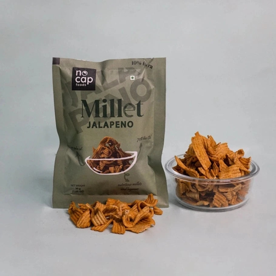 Combo | NoCap Super Saver Pack of 3| Multigrain Chilla Premix 200 gm (1), Millet Jalapeno Chips 30 gm (1), Mix Veg chips 30 gm (1)