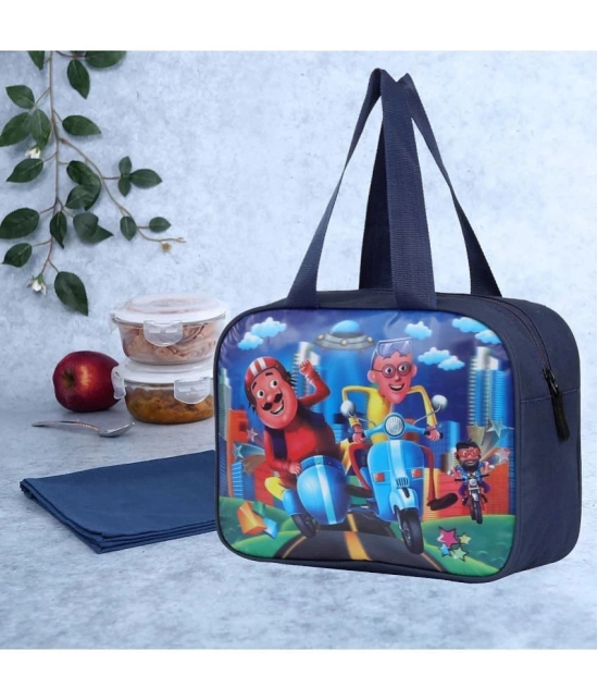 Kyros Blue Polyester Lunch Bag Pack of 2 - Blue