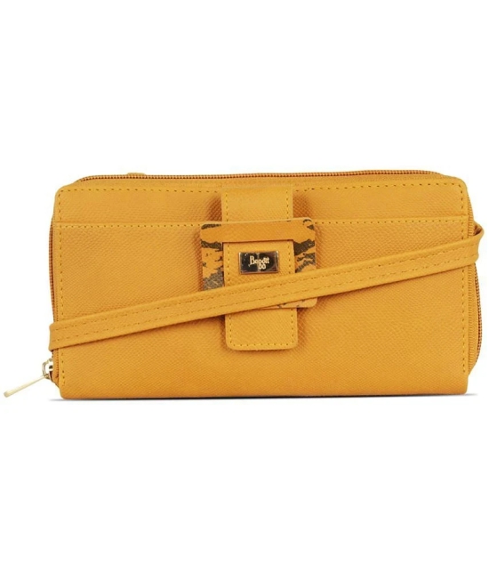 Baggit Faux Leather Yellow Womens Zip Around Wallet ( Pack of 1 ) - Yellow