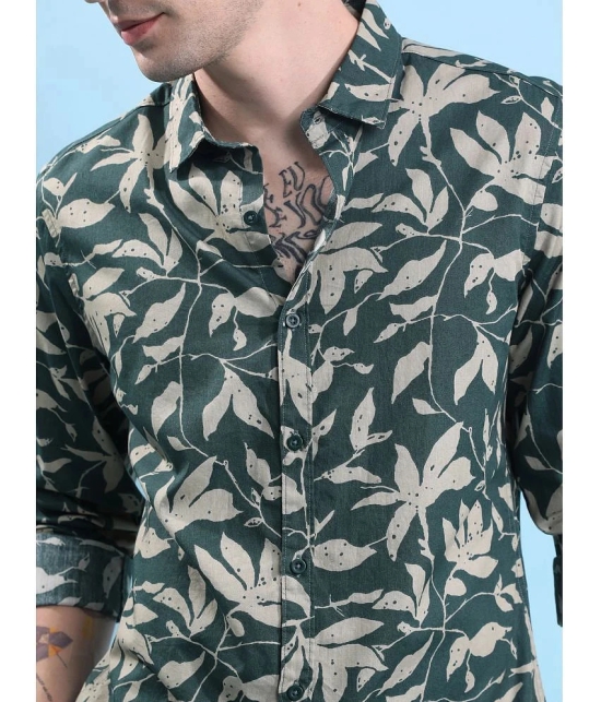 Ketch 100% Cotton Regular Fit Printed Full Sleeves Mens Casual Shirt - Green ( Pack of 1 ) - None