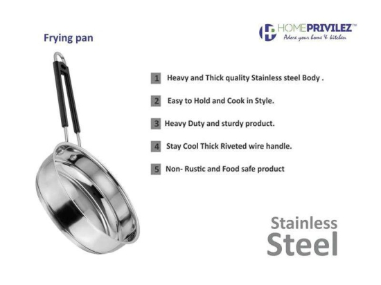 Stainless Steel Frypan with Capsulated Induction Bottom