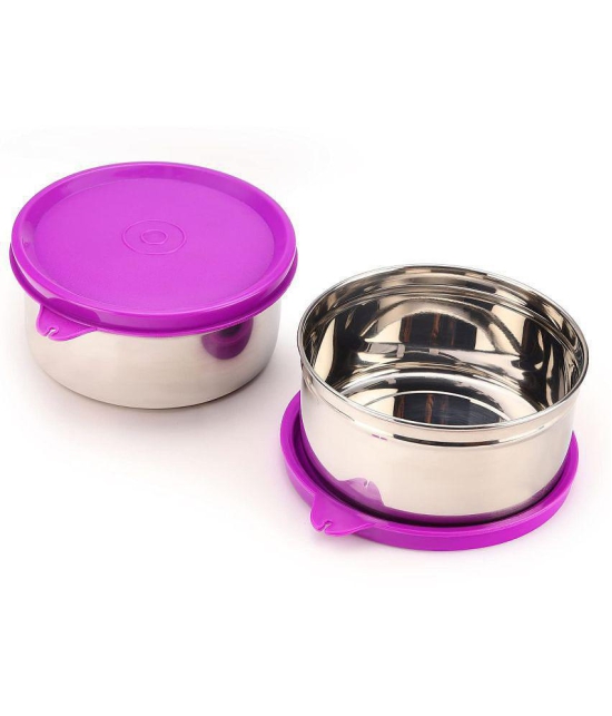 Oliveware Steel Blue Food Container ( Set of 2 ) - Purple