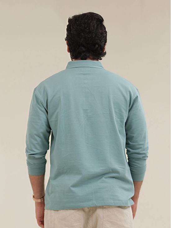 Cargo Pocket Green Polo T-Shirt-M / Green