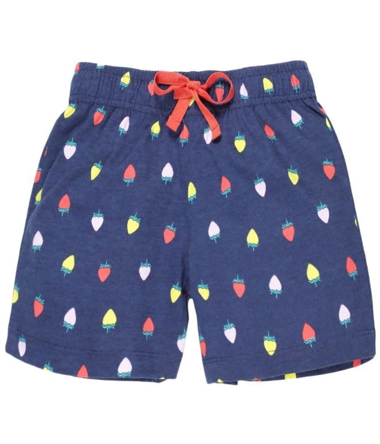 PLUM TREE - Navy Cotton Girls Cycling Shorts ( Pack of 2 ) - None