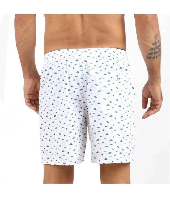 White Cotton Mens Boxer- ( Pack of 1 ) - None