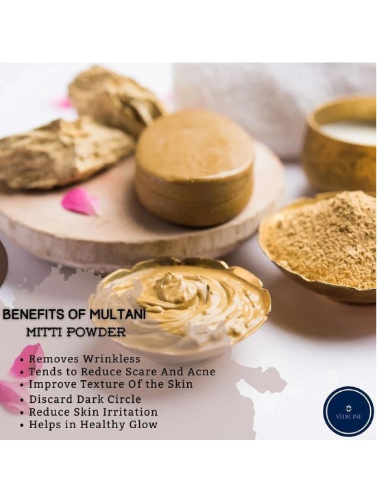 Vedicine Multani Mitti Sandalwood Orange Peel Neem Rose Petals Powder For Face (50g each)