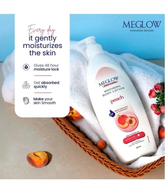 Meglow Pro-Care Moisturizing Lotion Enriched with Peach Ext. For All Skin Type 500 ml