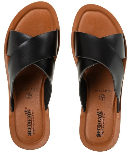 Aerowalk Black Womens Slipper - None