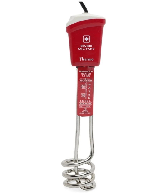 Swiss Military - Red 1500W Steel Immersion Rod