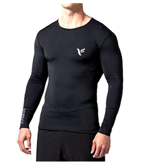 Zexer Unisex 100% Polyester Compression T-Shirt Gym and Sports Wear T-Shirt for Men | Body fit Skinny T Shirt for Gyming and Sports - XL