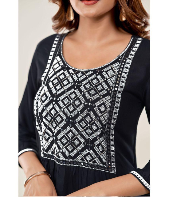 Glomee - Black Viscose Women's Tunic ( Pack of 1 ) - None