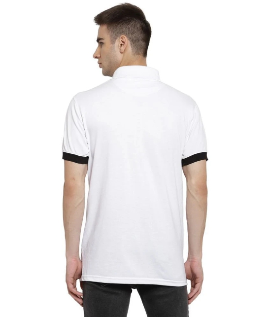 Uzarus White Cotton Solid Polo T-Shirt - None