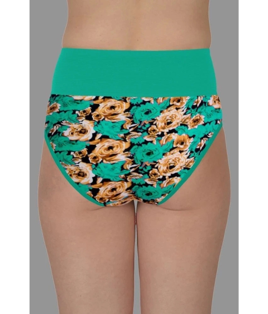 Madam - Green Cotton Printed Womens Briefs ( Pack of 1 ) - None