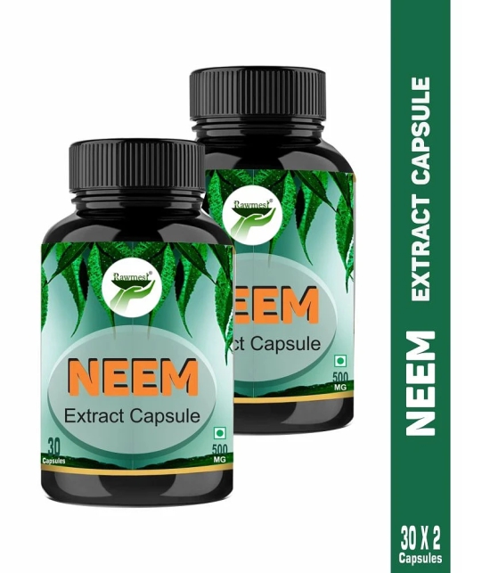 rawmest Nimboli Extract, Neem Fruit Capsule 500 mg Pack Of 2