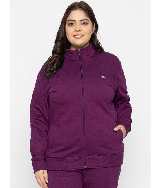 YHA Fleece Women''s Zippered Sweatshirt ( Purple ) - None