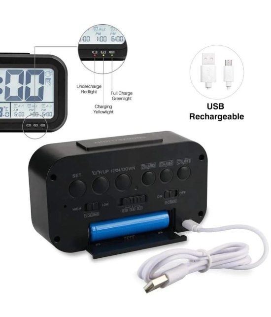 bulfyss Digital LCD Electronic Clock Alarm Clock - Pack of 1