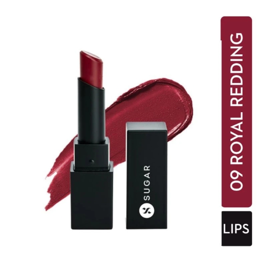 SUGAR Nothing Else Matter Longwear Lipstick - 09 Royal Redding (Dark Red) (3.2g)-09 Royal Redding (Dark Red) / 3.2g