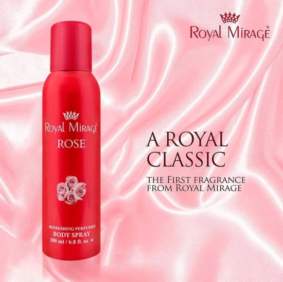 Royal Mirage Rose Perfumed Body Deodorant Spray 200ml