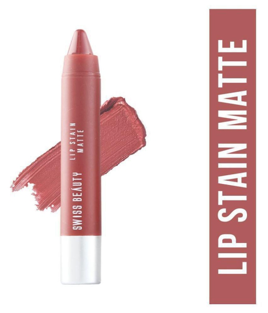 Swiss Beauty Lip Stain Matte Lipstick Lipstick (Sexy Nude), 3.4gm