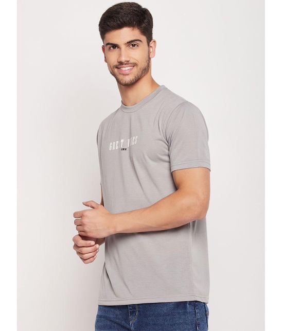 UBX Cotton Regular Fit Printed Half Sleeves Mens T-Shirt - Grey ( Pack of 1 ) - None