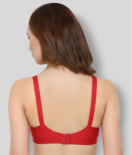 KYODO - Red Cotton Blend Non - Padded Womens Everyday Bra ( Pack of 1 ) - 32B