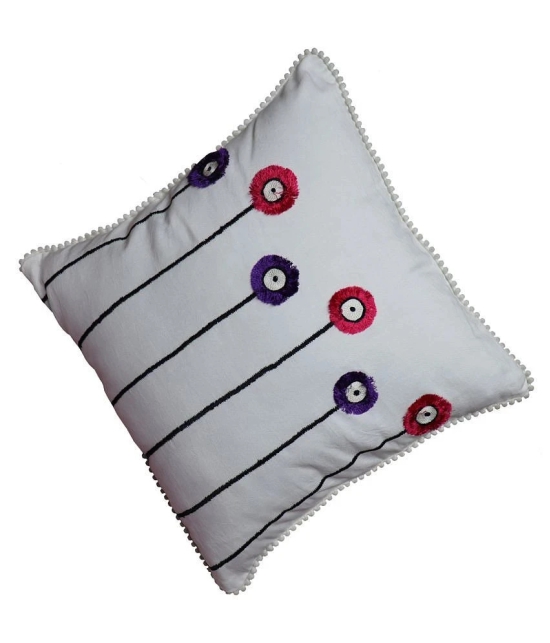 HugsnRugs Single Cotton Cushion Cover (40 x 40 cm) 16 x 16 - Multi