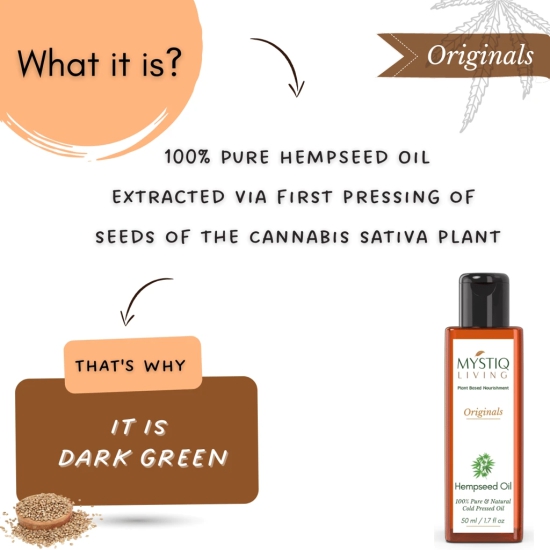 Cold Pressed Hemp Seed Oil for Hair, Face and Body