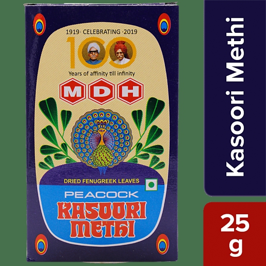 Mdh Peacock Kasoori Methi, 25 g Carton