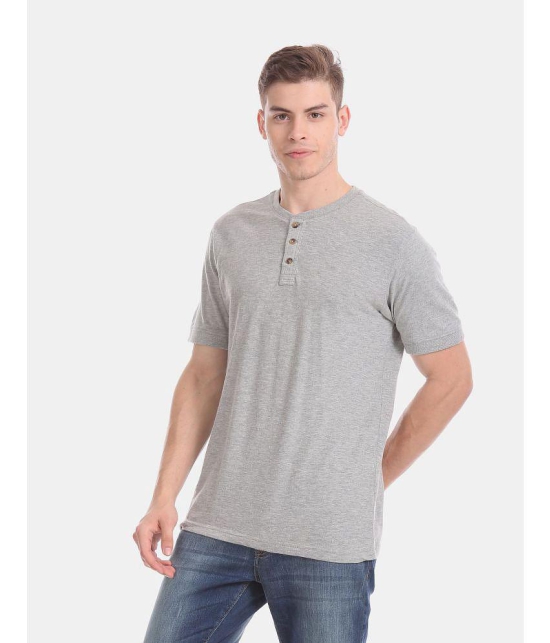 Aeropostale - Cotton Regular Fit Grey Men's T-Shirt ( Pack of 1 ) - None